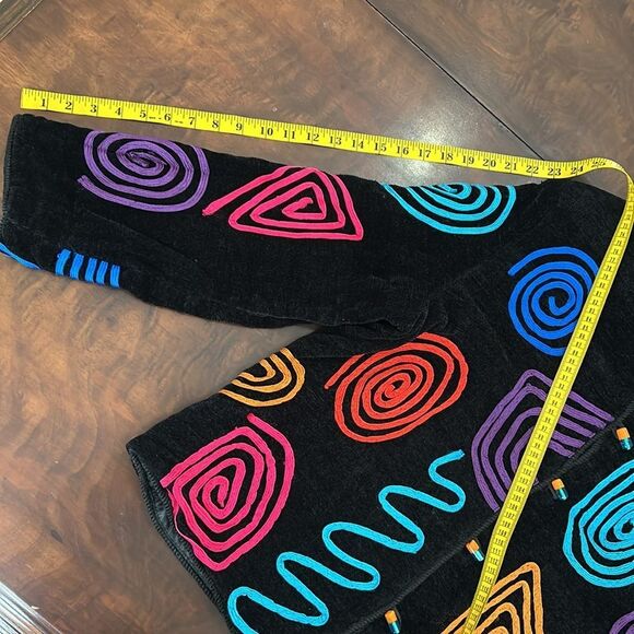 Vintage Women’s Jacket Allure Swirl Scribble Button Rainbow 80’s Jacket Size XL - Picture 15 of 15